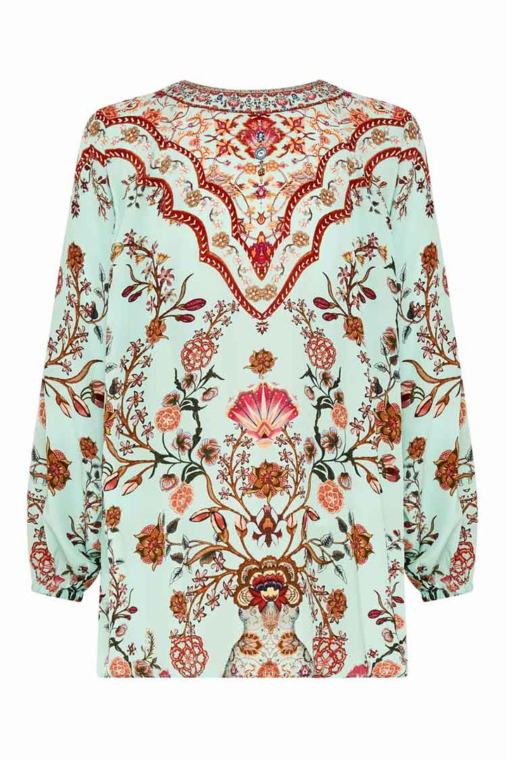 Lace Up Blouse in Weaving Worlds | FINAL SALE