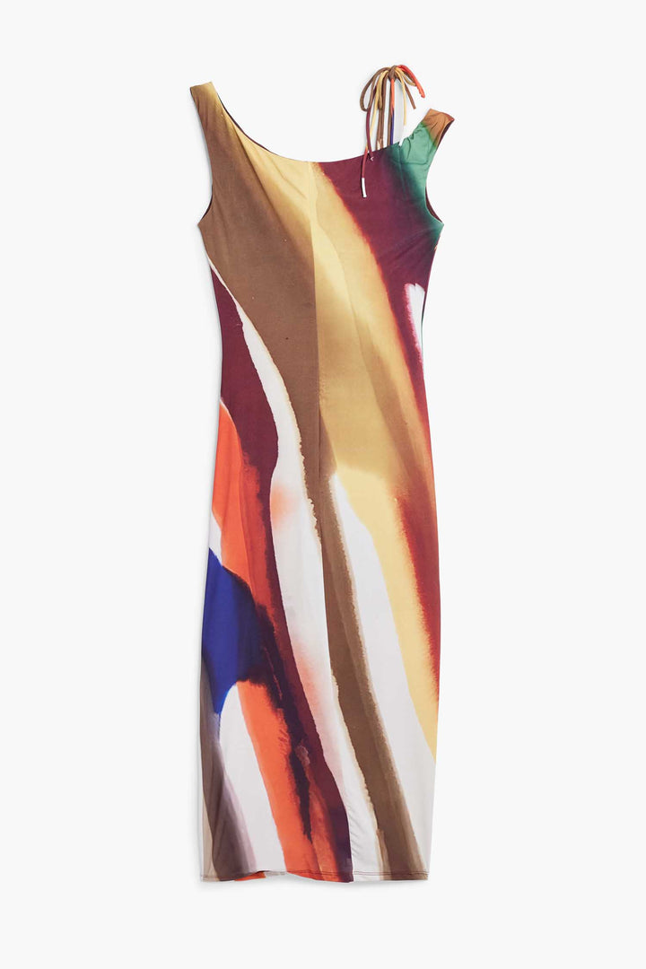Lacroix Paint Midi Dress in Crudo