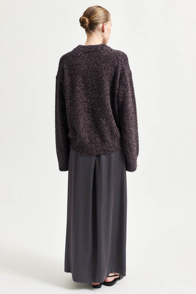 Lamilla O-Neck Knit in Irongate