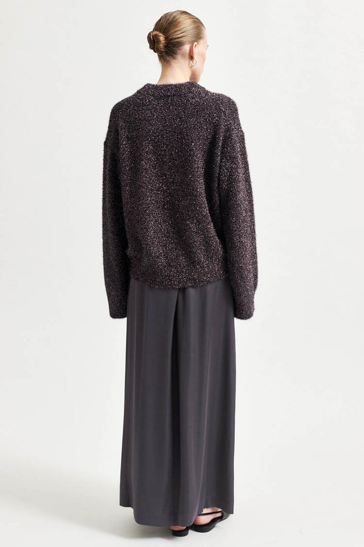Lamilla O-Neck Knit in Irongate