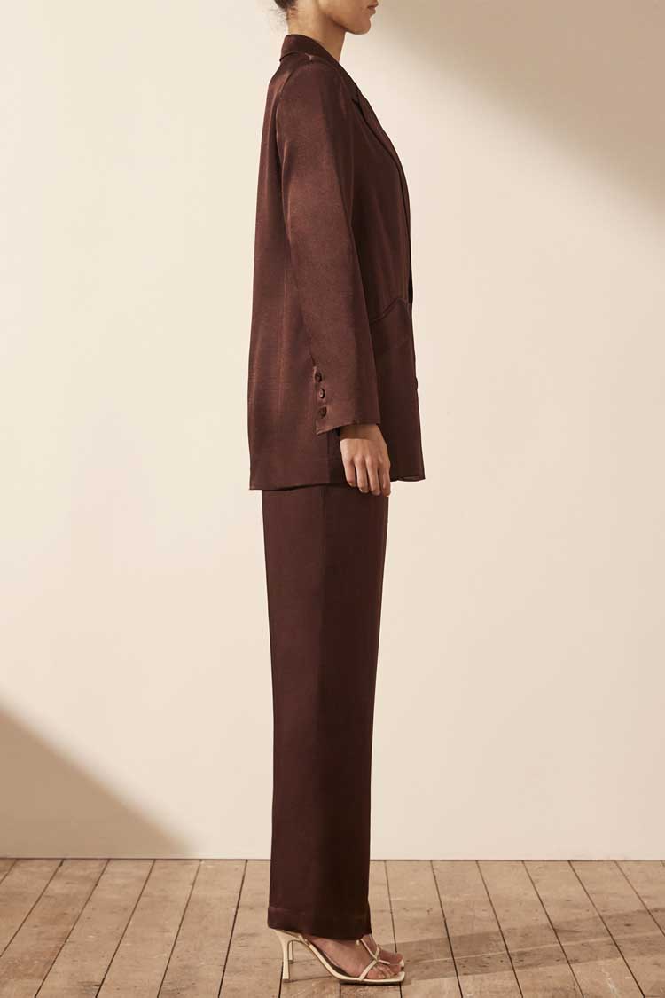 Lana Double Breasted Blazer in Cocoa