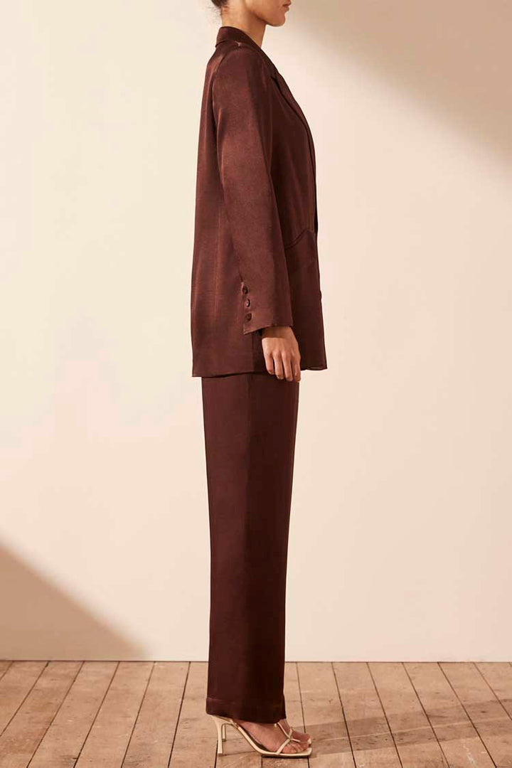 Lana Double Breasted Blazer in Cocoa