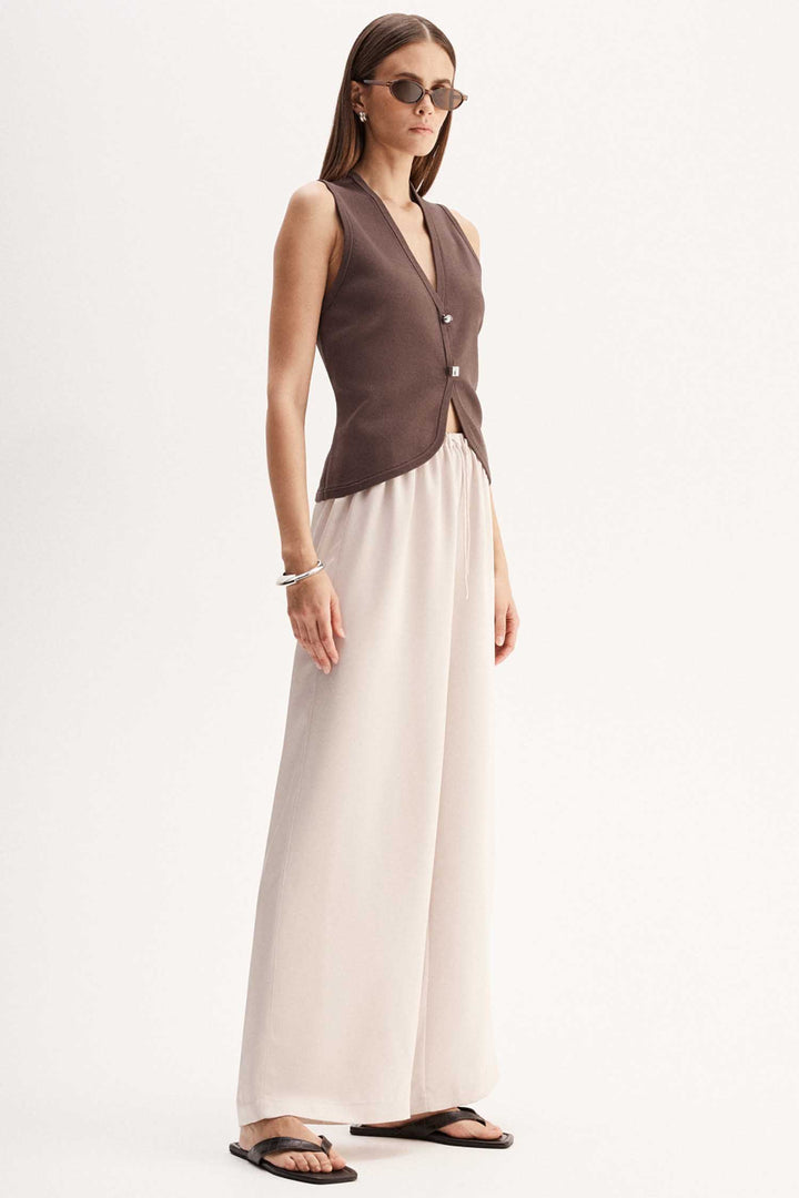 Lana Knit Vest in Chocolate