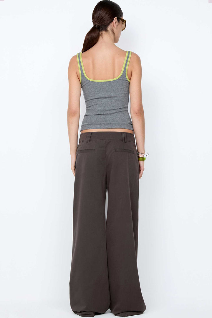 Lana Square Neck Tank in Grey Marle Lime