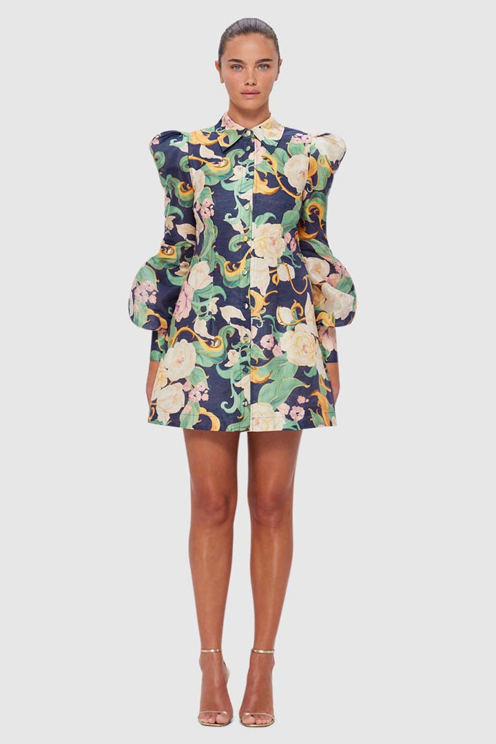 Lana Structured Shoulder Mini Dress - Adorn Virtue