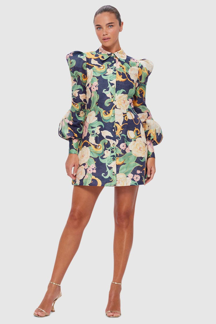 Lana Structured Shoulder Mini Dress - Adorn Virtue