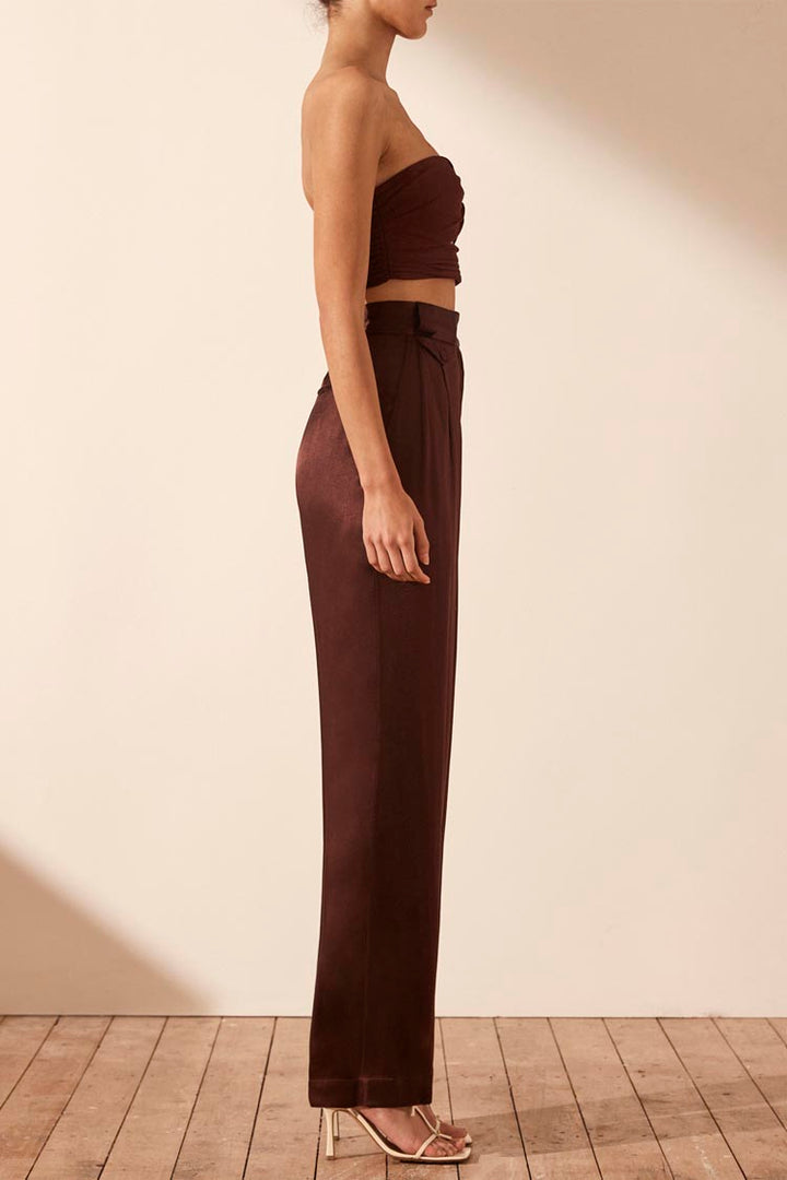 Lana Tailored Pant in Cocoa