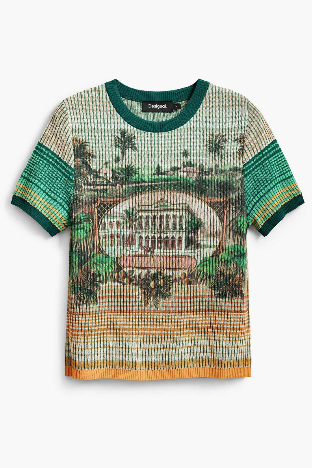 Landscape Print SS Knit T-shirt