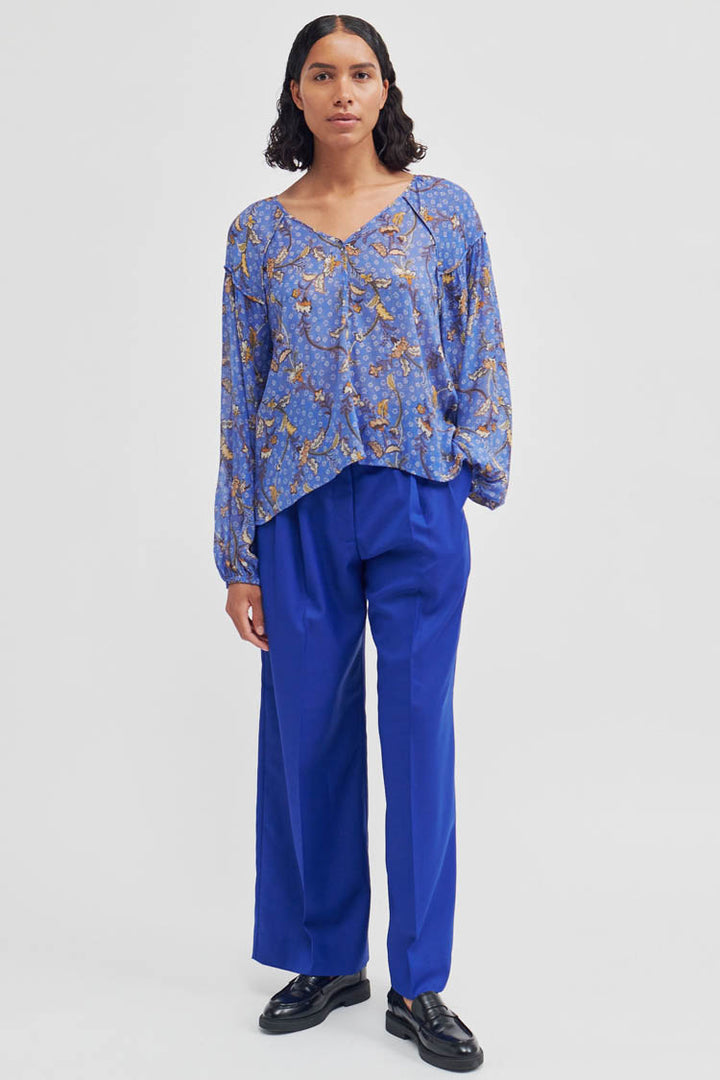 Lantana Floral V-neck Blouse