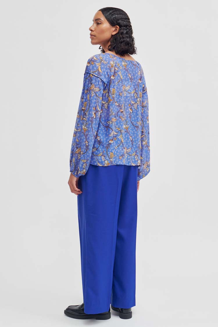Lantana Floral V-neck Blouse