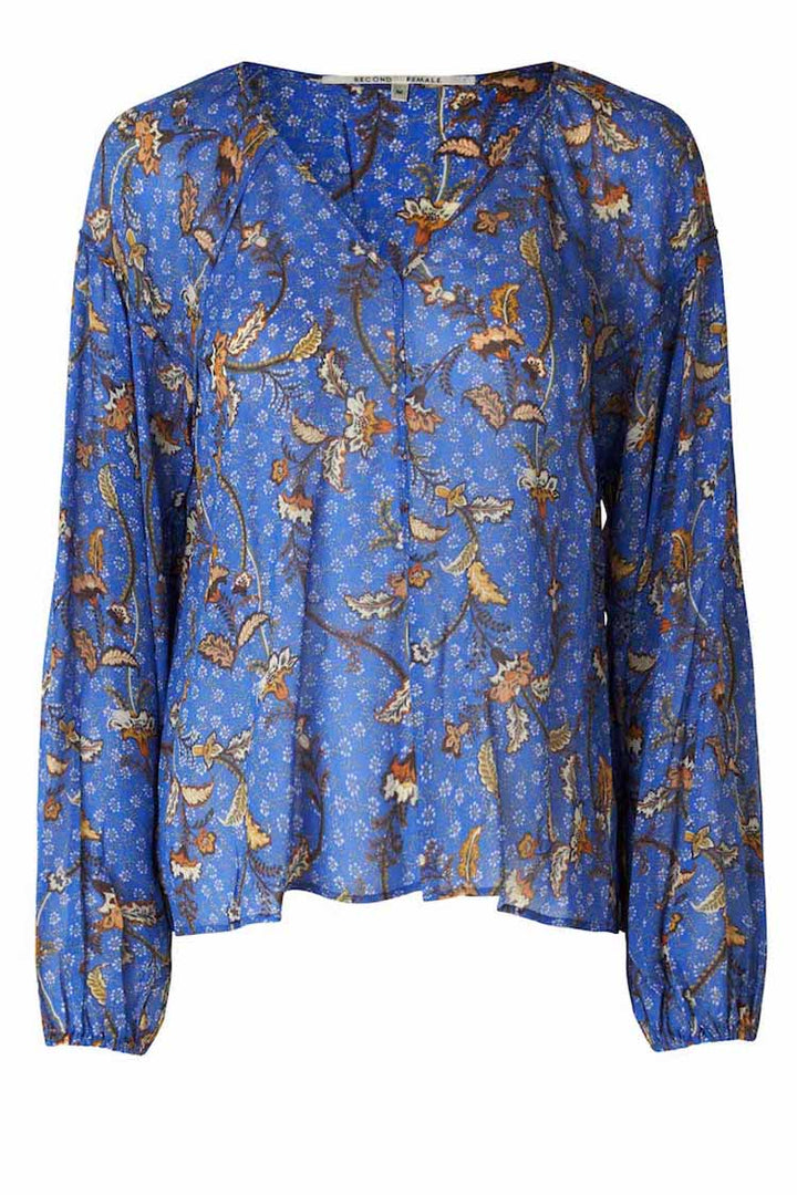Lantana Floral V-neck Blouse