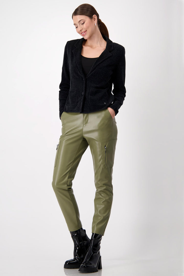 Lapel Collar Blazer in Schwarz