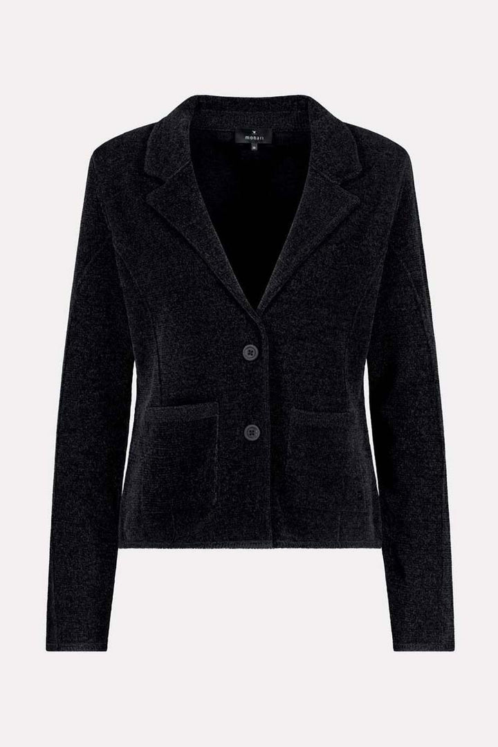 Lapel Collar Blazer in Schwarz