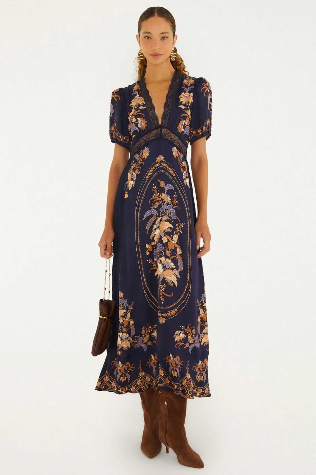 Lara Maxi Dress in Navy Blue