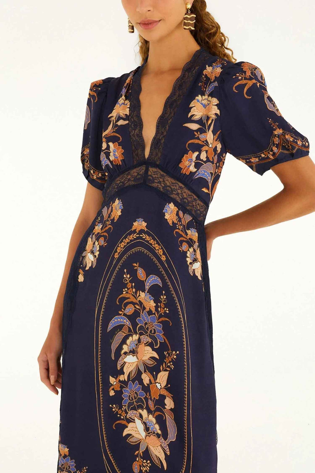 Lara Maxi Dress in Navy Blue