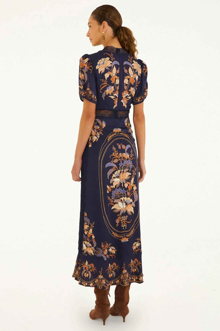 Lara Maxi Dress in Navy Blue