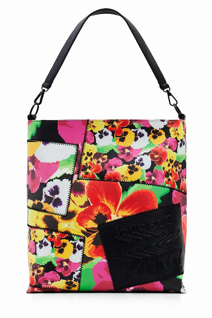 Large Floral Patchwork Bucket Bag