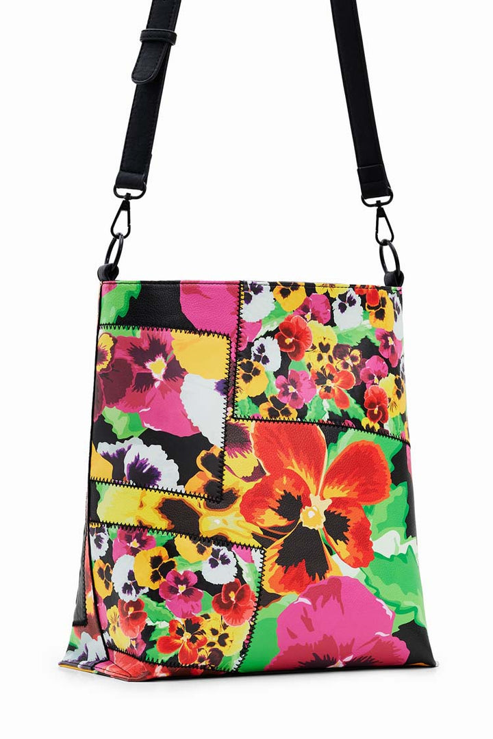 Large Floral Patchwork Bucket Bag