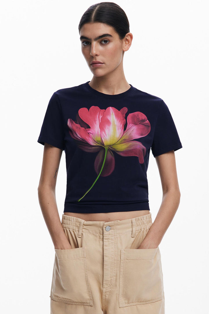 Large Flower Front Tee