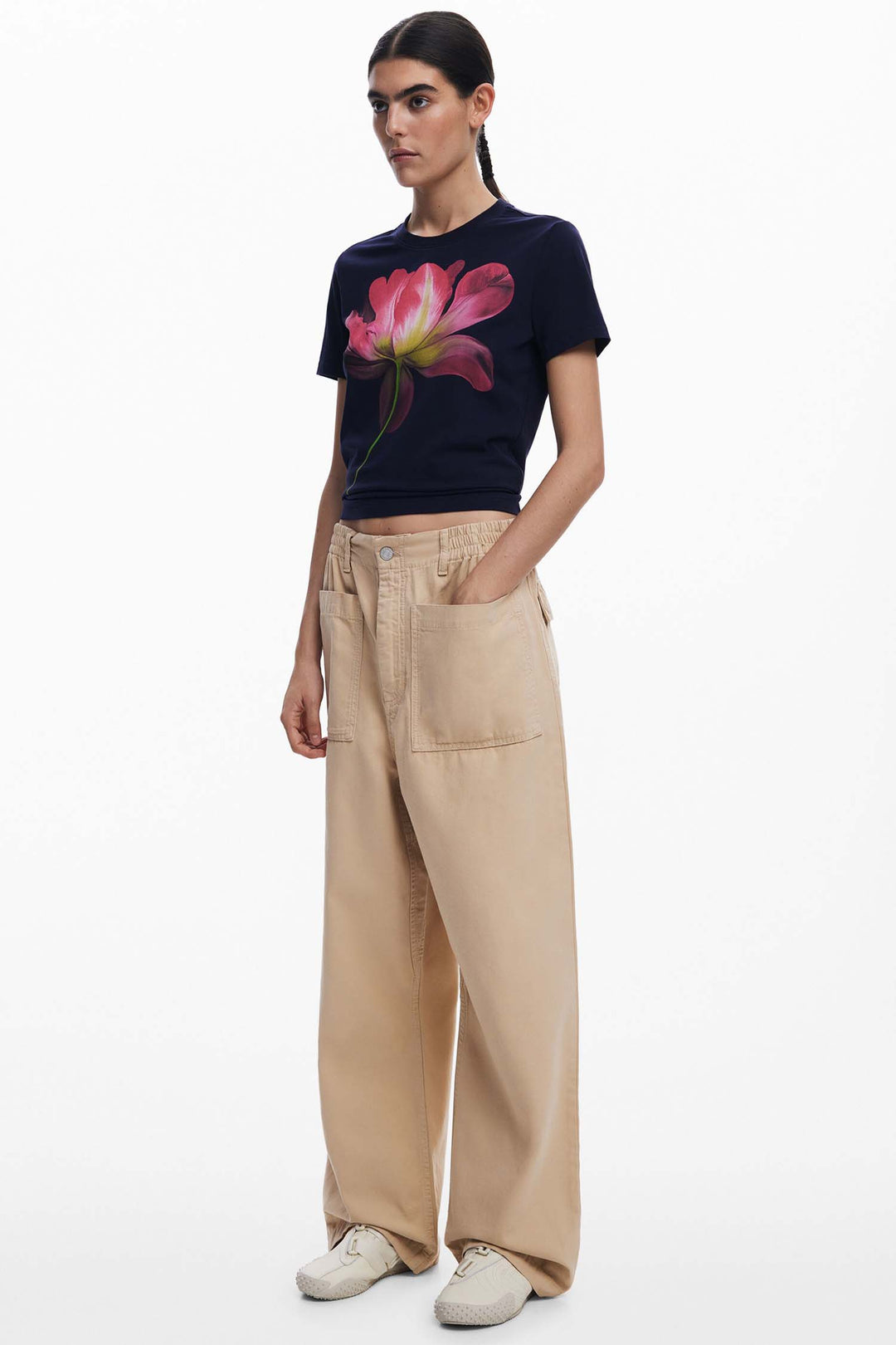 Large Flower Front Tee