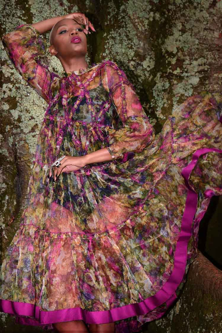 Lattice Quo Floral Dress