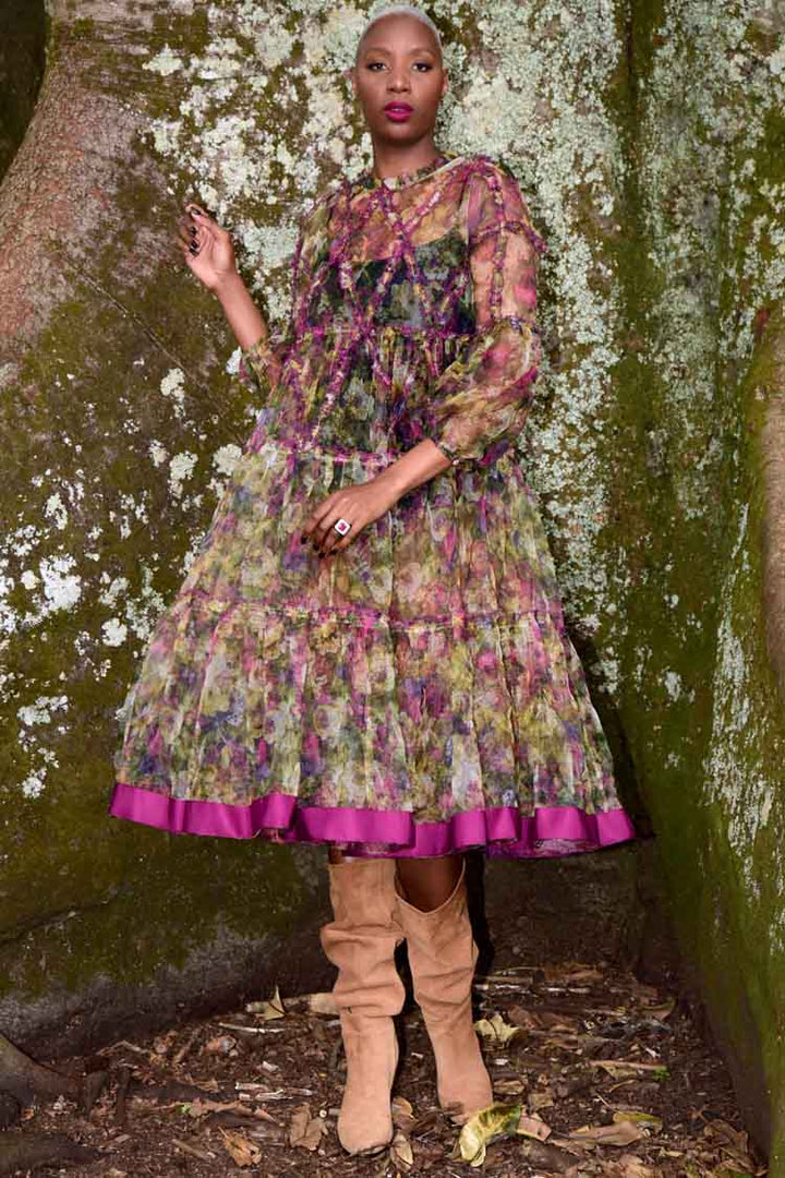 Lattice Quo Floral Dress