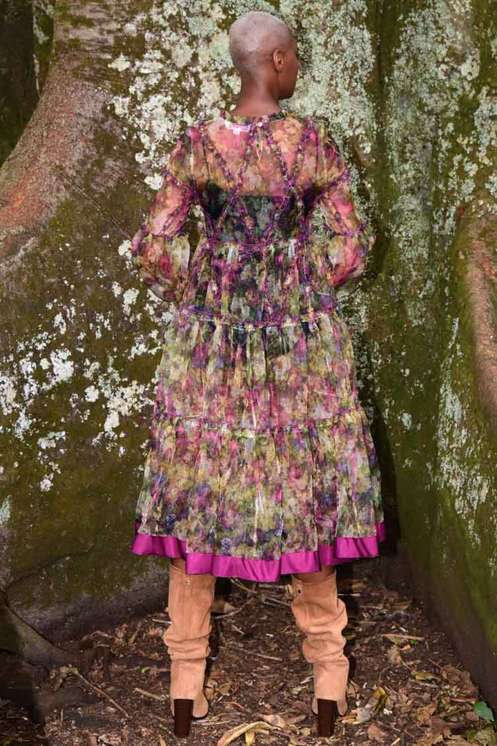 Lattice Quo Floral Dress