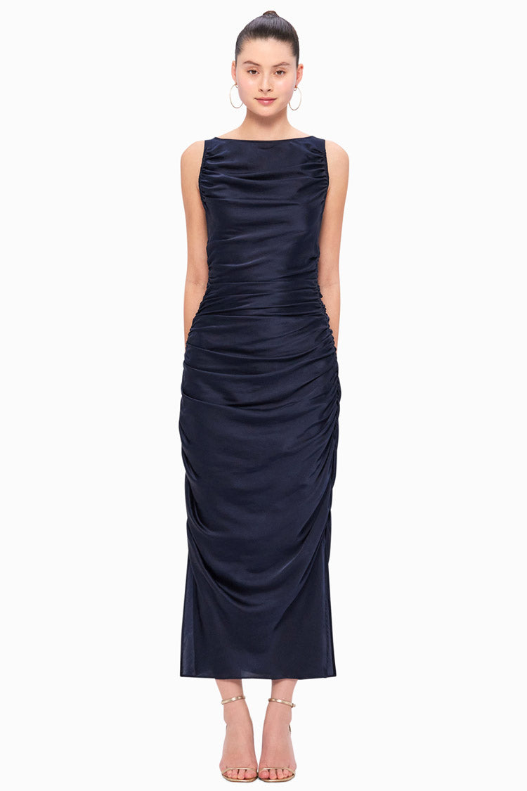Laura Midi Dress - Oxford Blue