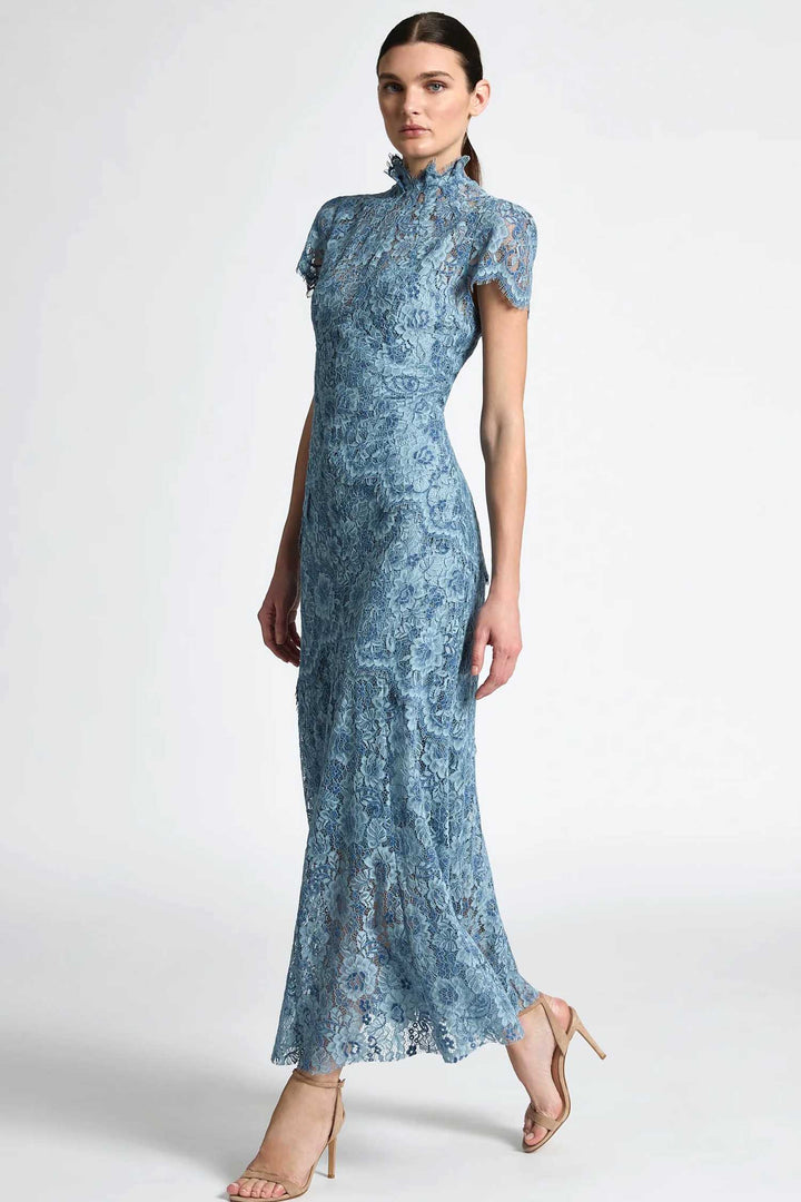 Lauren Midi Dress in Blue