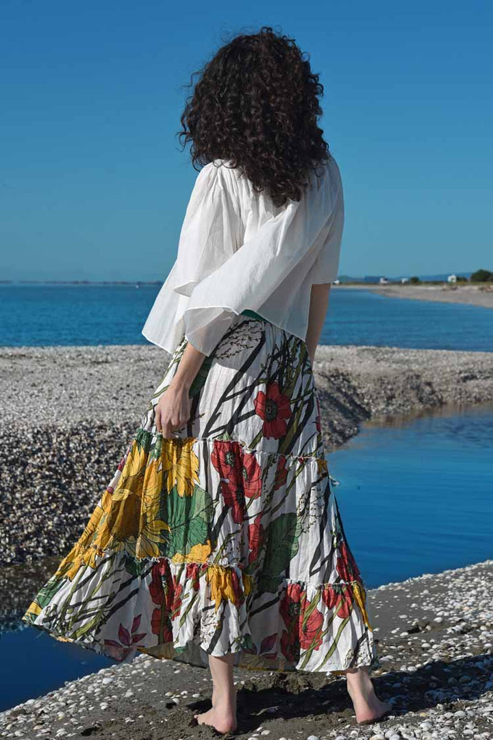 Lawn Party Vintage Skirt in White