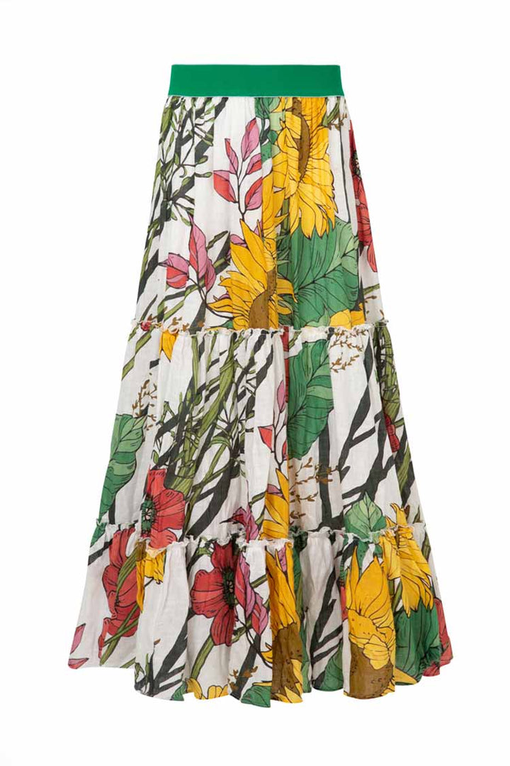 Lawn Party Vintage Skirt in White