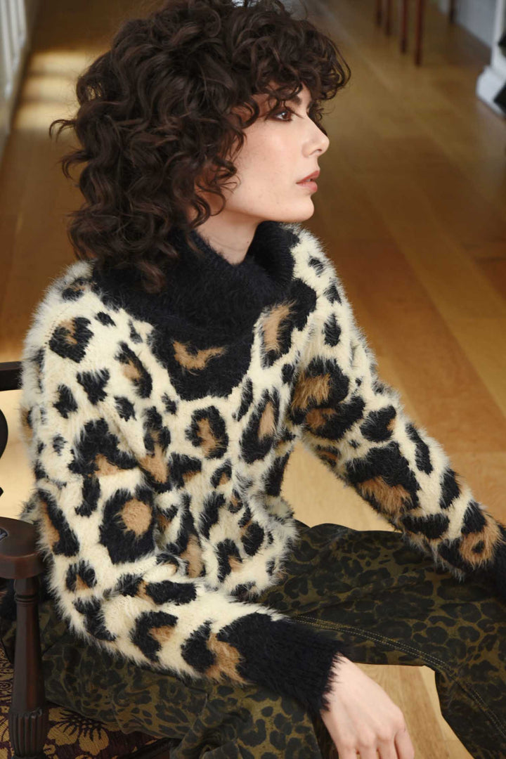 Lay It On Thick Jumper in Leopard