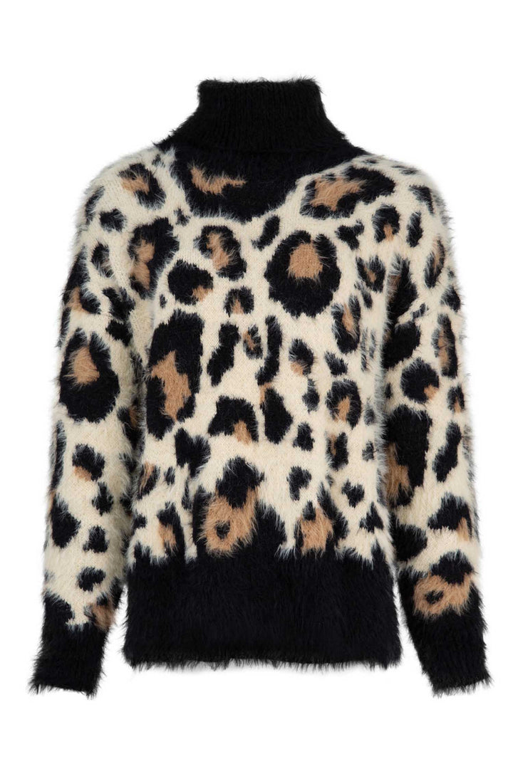 Lay It On Thick Jumper in Leopard