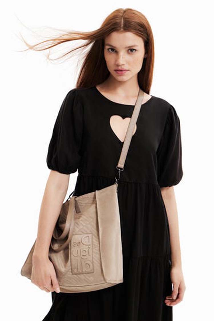 Leather Square Logo Bag