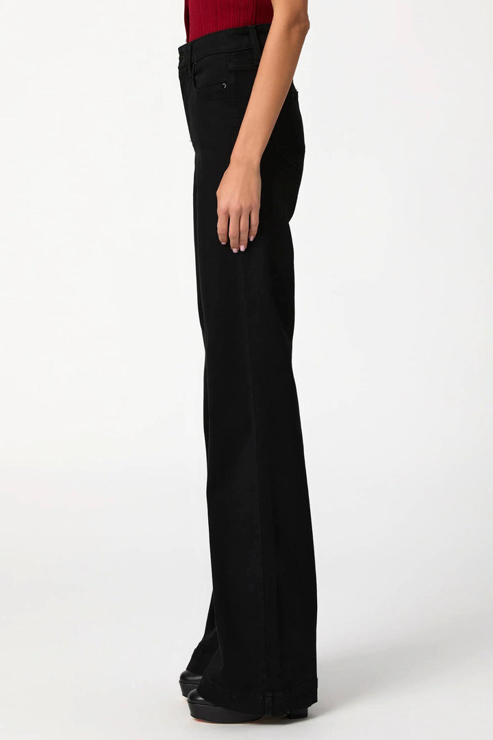 Leenah Wide Leg Jeans 32" - Black Shadow