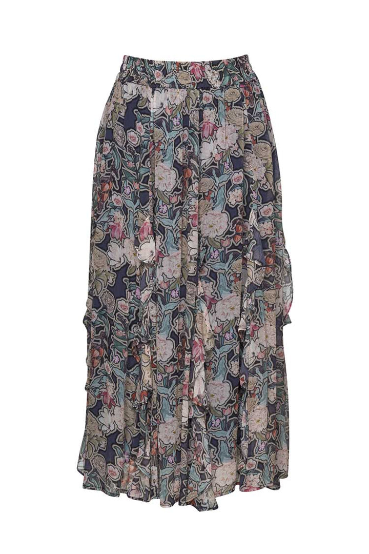 Legacy Skirt in Floral Denim