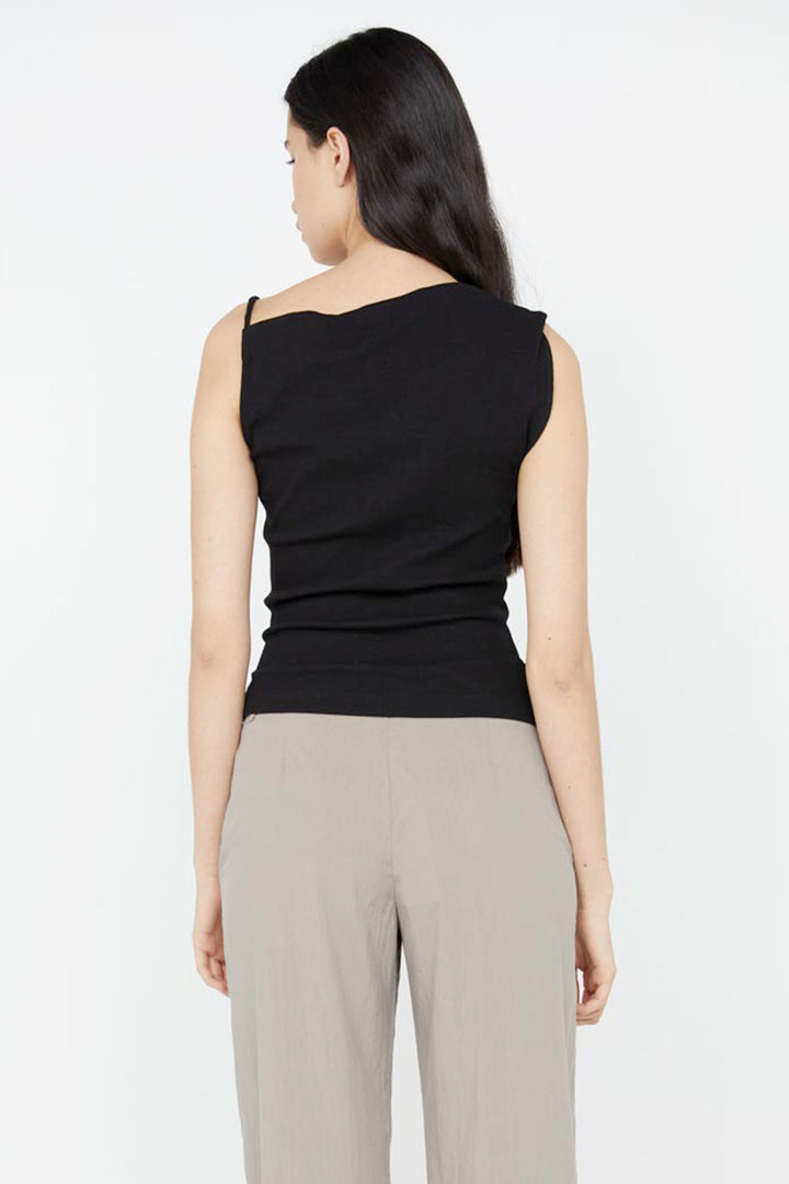 Leila Asym Tank in Black