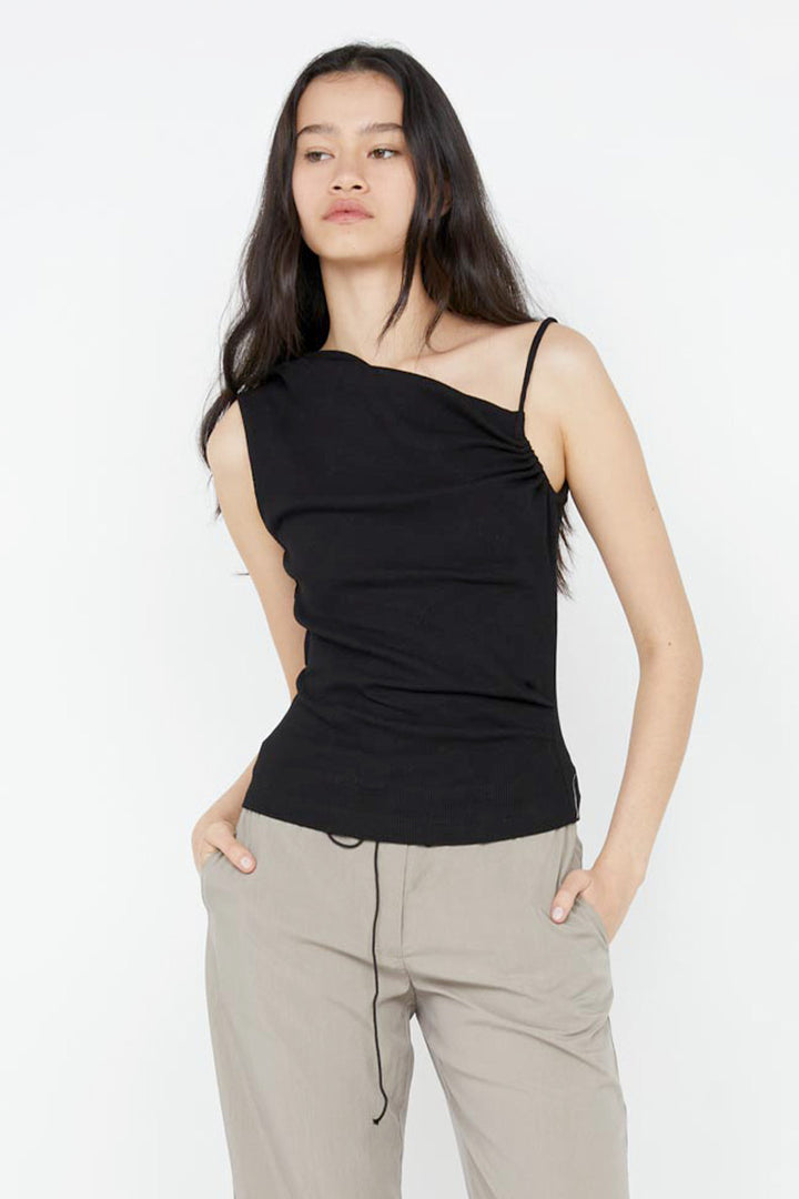 Leila Asym Tank in Black