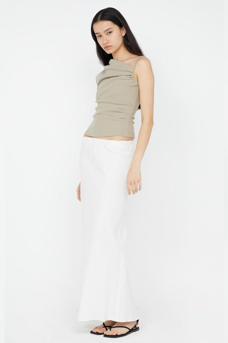 Leila Asym Tank in Taupe