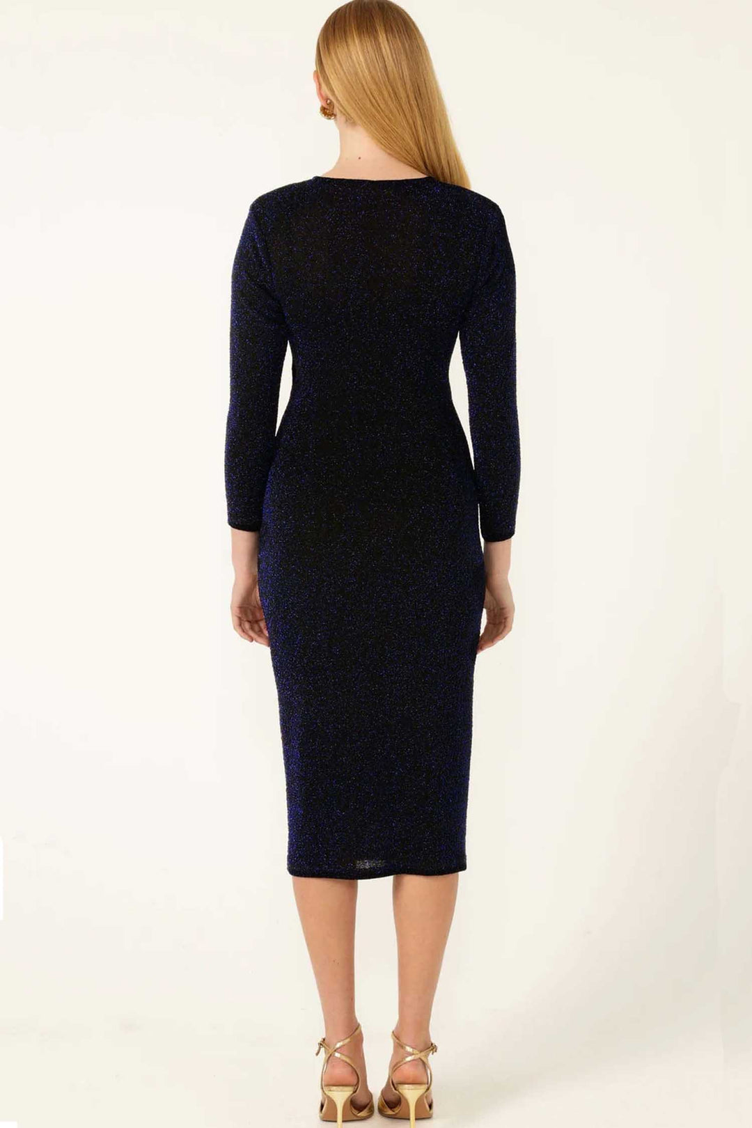 Lenora Midi Dress in Midnight
