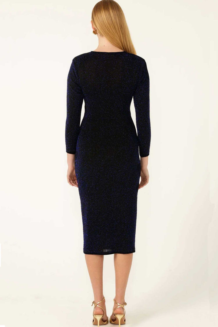 Lenora Midi Dress in Midnight