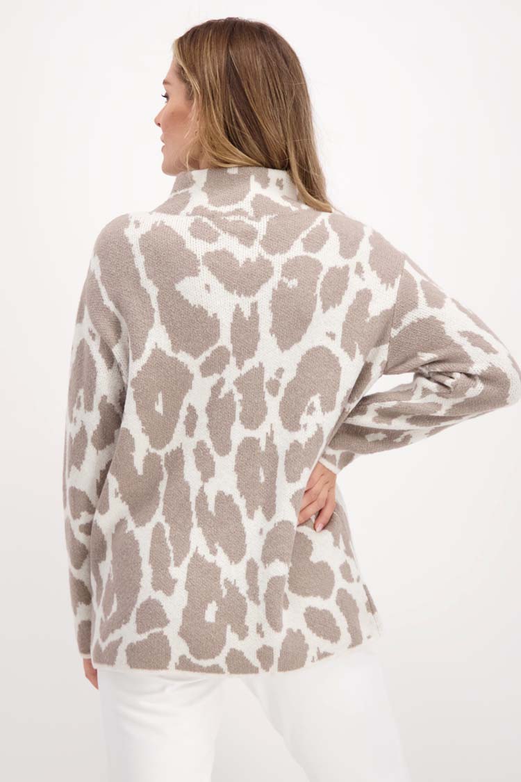 Leo Jacquard Stand-up Collar Sweater | FINAL SALE