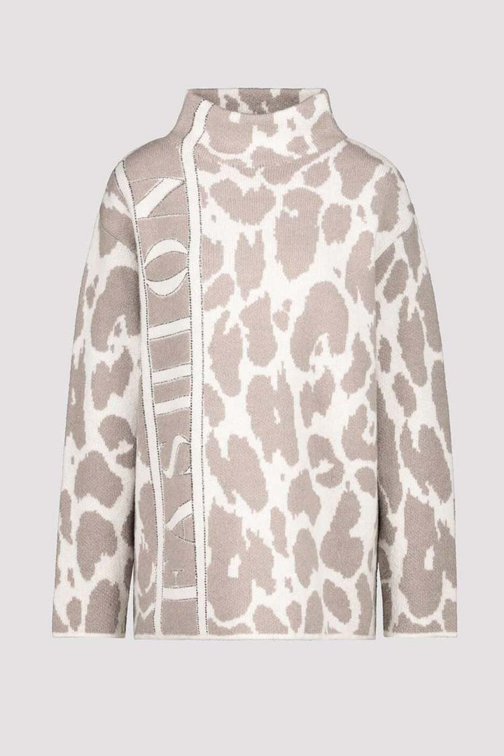 Leo Jacquard Stand-up Collar Sweater