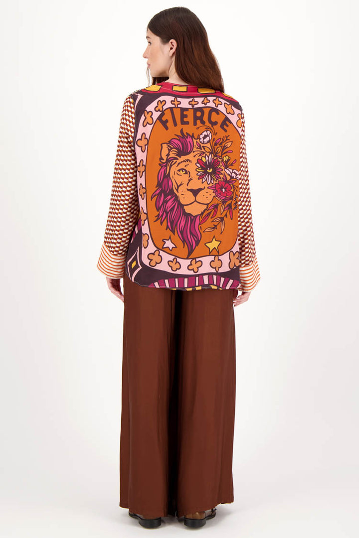 Leona V-Neck Shirt in Sunset