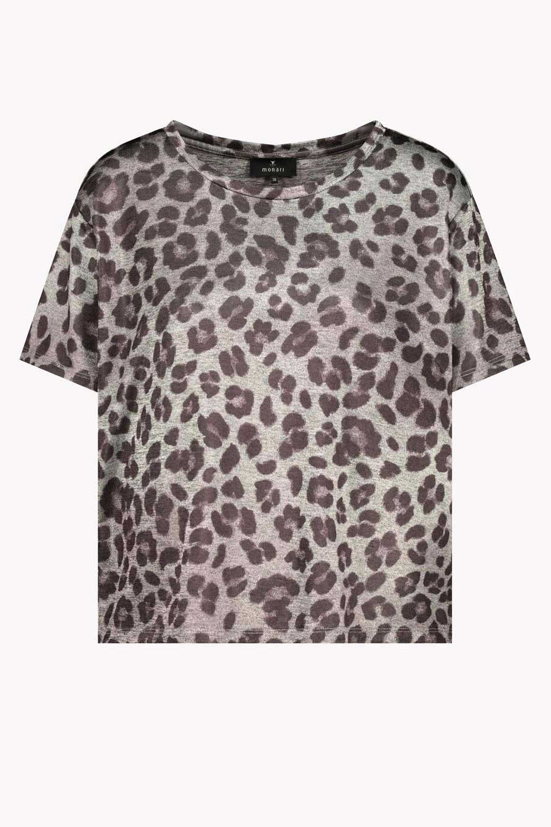 Leopard Print Tee in Dark Chocolate