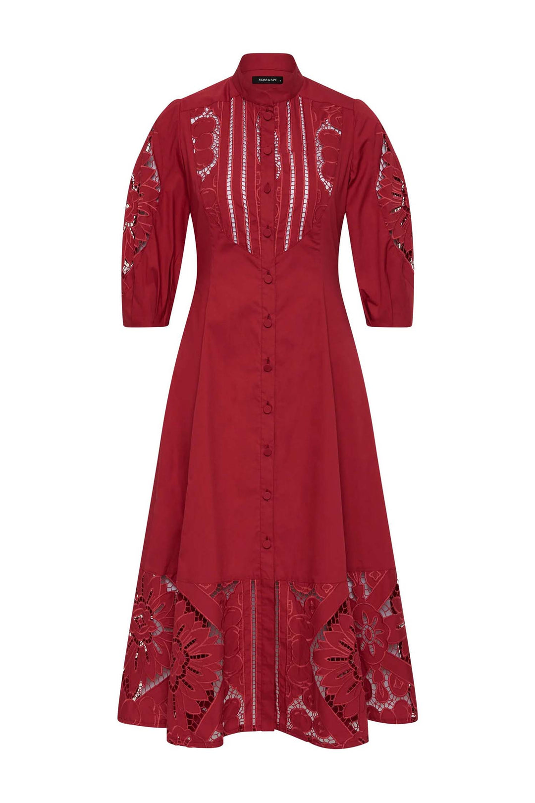 Letitia Midi Dress in Garnet