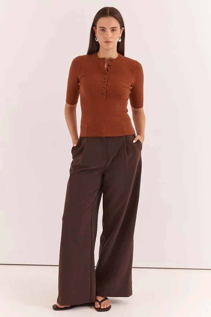 Lilee Rib Knit in Cognac