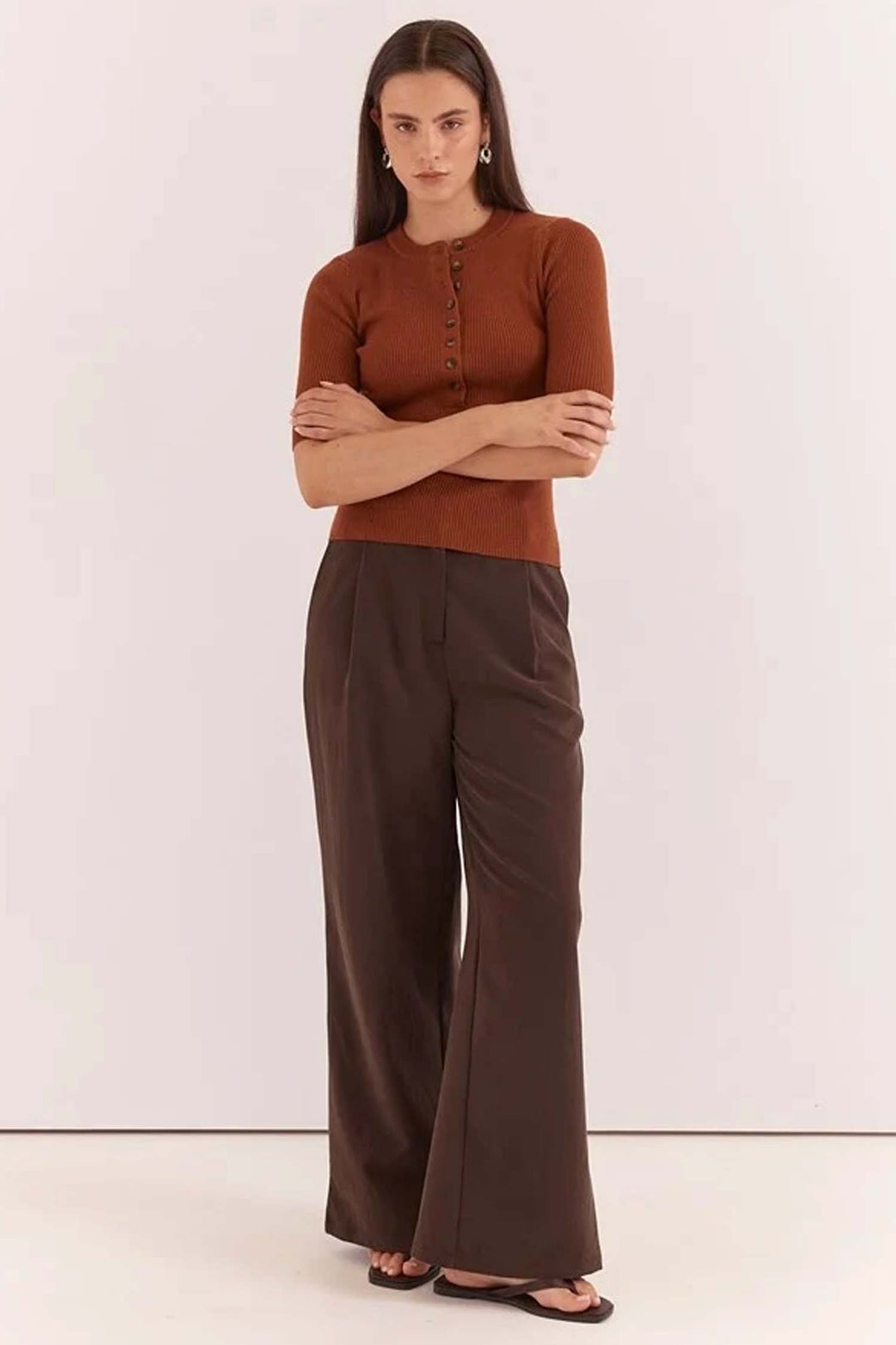 Lilee Rib Knit in Cognac