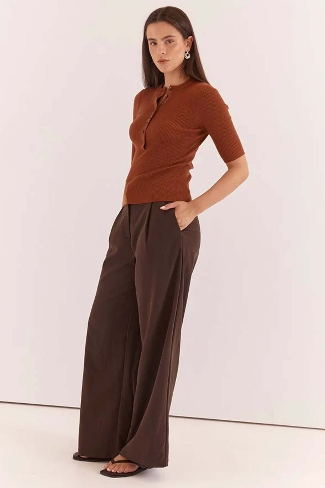 Lilee Rib Knit in Cognac