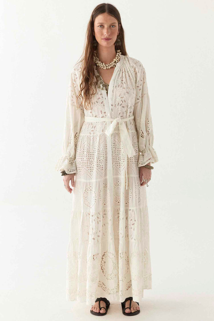 Lilibet Canterbury Patch Dress in Shell